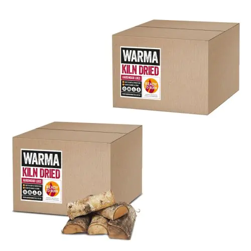 2 x 23L Boxes of Kiln Dried Hardwood Silver Birch Firewood