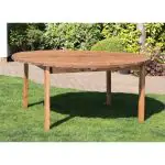 Large wooden garden dining table