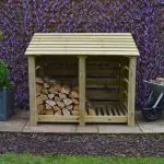 Cottesmore Log Store Light Green - 4ft Tall x 5ft Wide