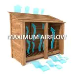 Greetham Light Green Log Store - 6ft Tall x 4ft Wide
